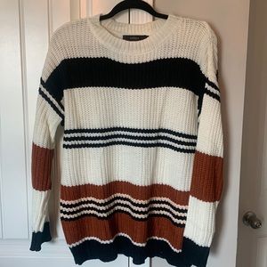Striped crew neck sweater